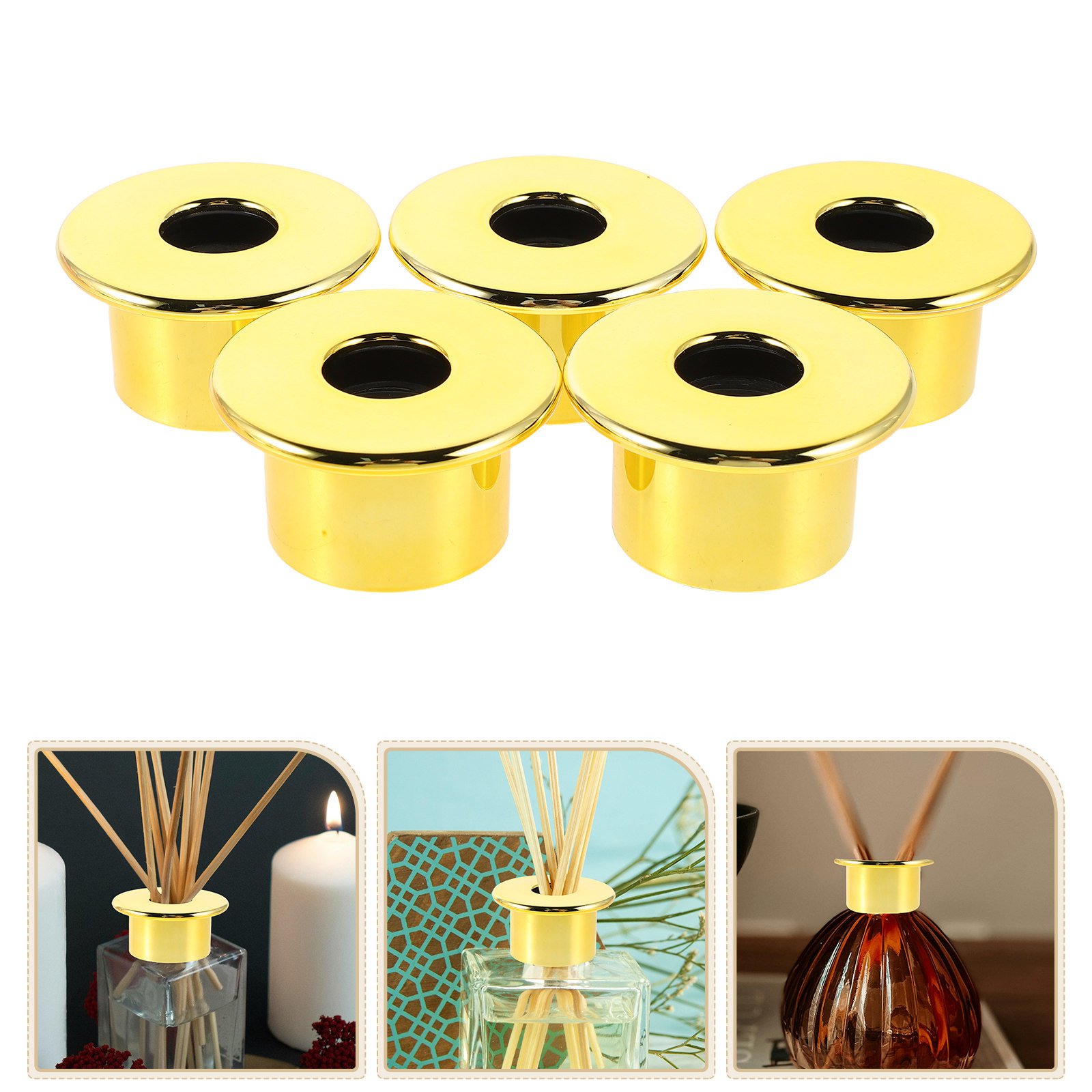 Aromatherapy Diffuser - 5Pcs Replacement Diffuser Bottle Caps Mushroom