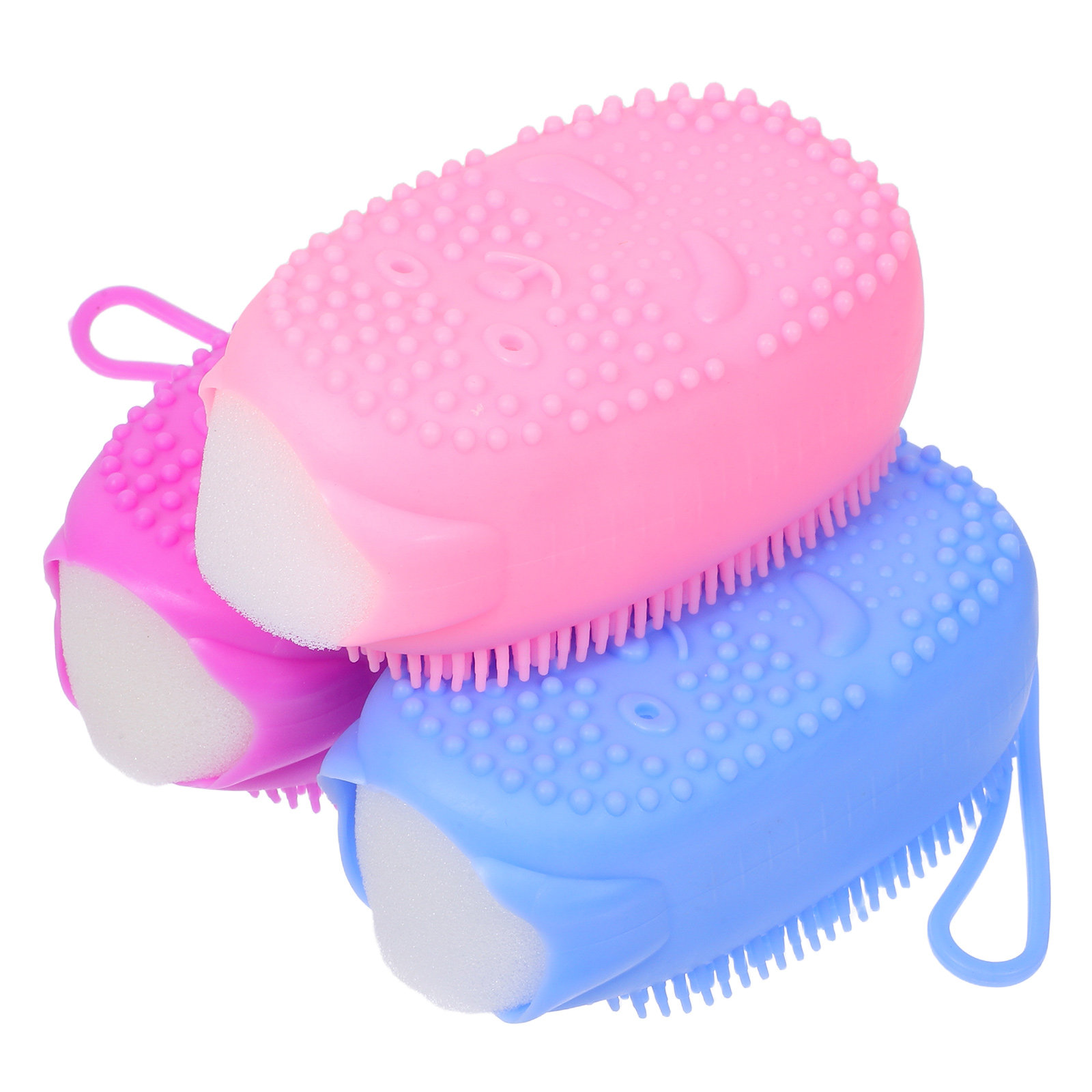 Body Brush - 3 Pcs Exfoliating Sponge Body Scrubber