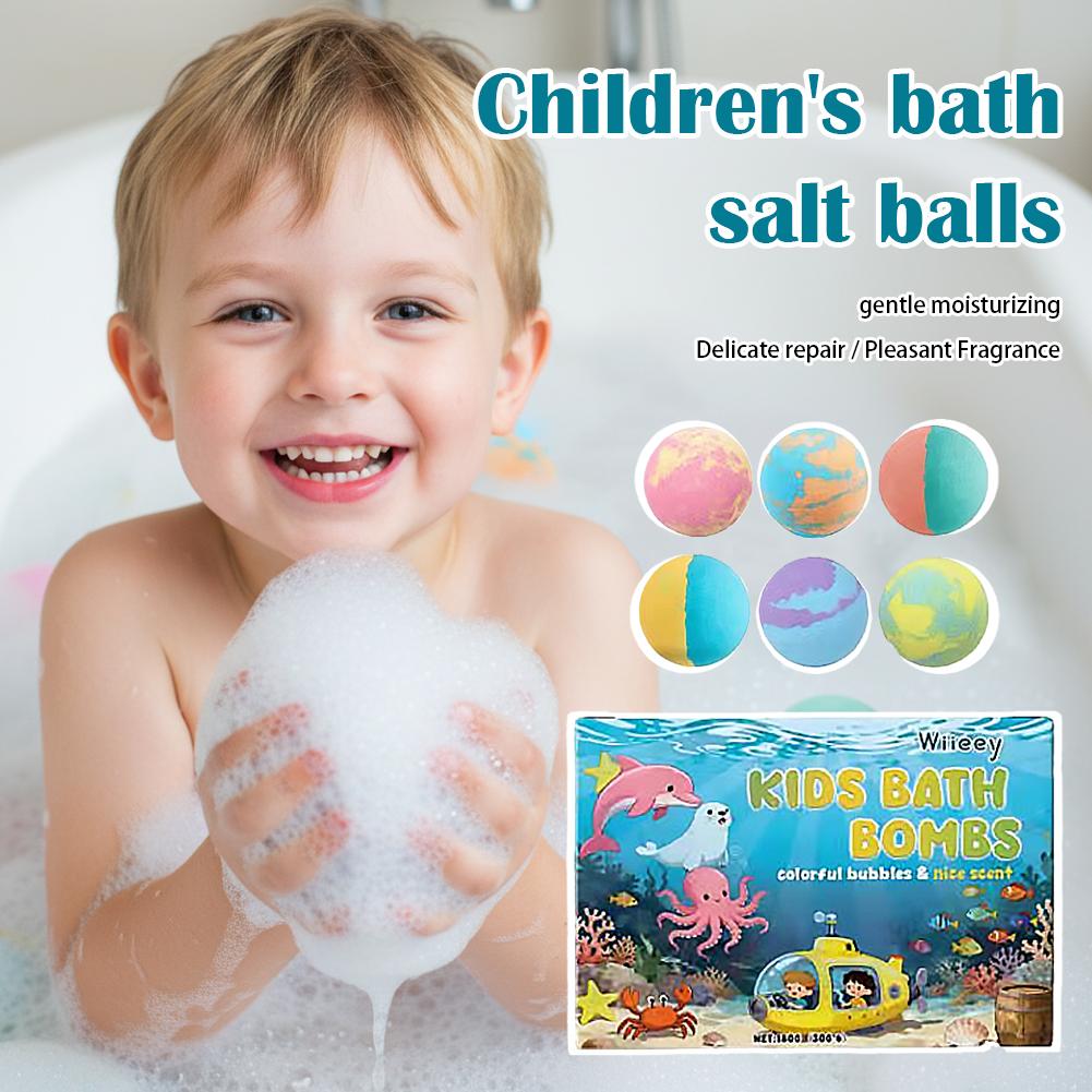 6Pcs Kids Bubble Bath Bombs Se - Bath Salts ulasan dan harga