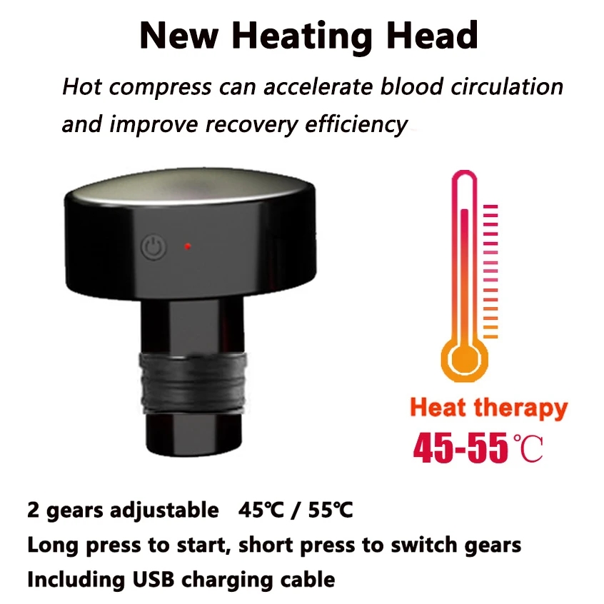 New Heat Fascia Gun Massage He - Massage Gun ulasan dan harga