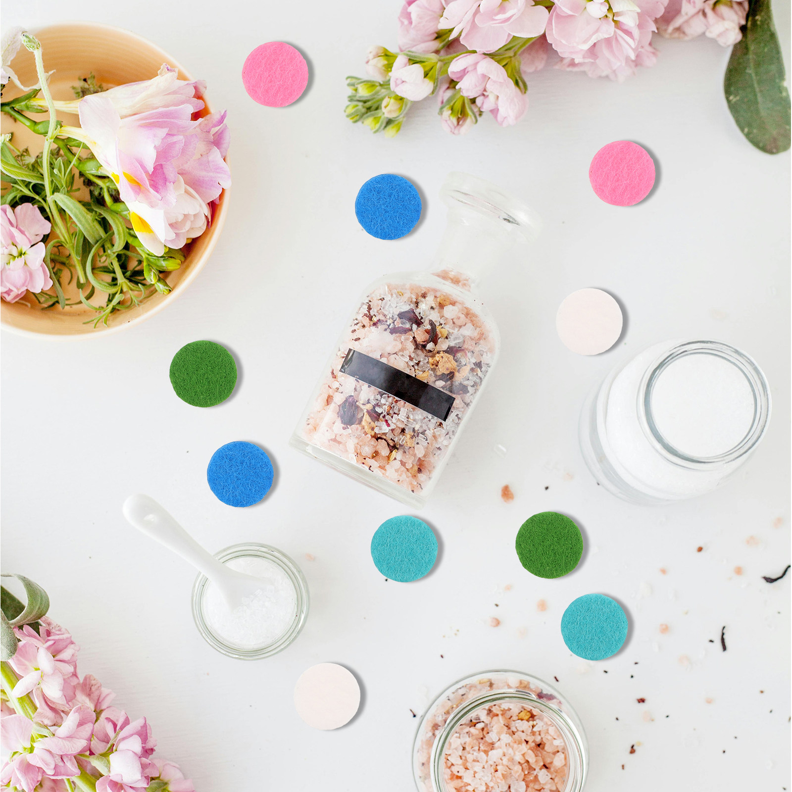 50Pcs Round Fragrance Pads Cot - Aromatherapy Diffuser ulasan dan harga
